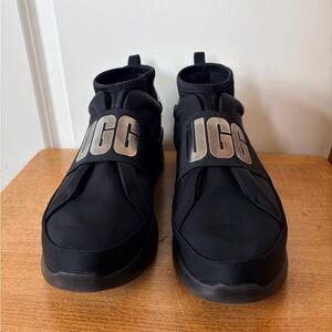 UGG Neutra Black Sneakers Neoprene with Metallic Logo Women's 8